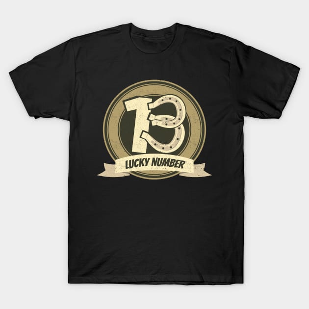 'Horseshoe Lucky Number 13' Awesome Lucky Number Gift T-Shirt by ourwackyhome